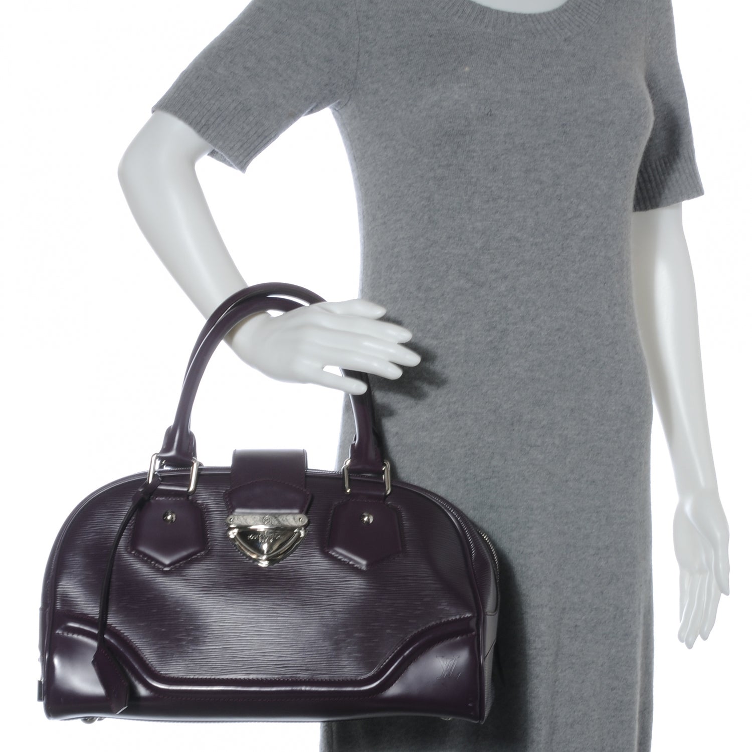 Louis Vuitton Epi Bowling Montaigne GM Cassis 2 of 7