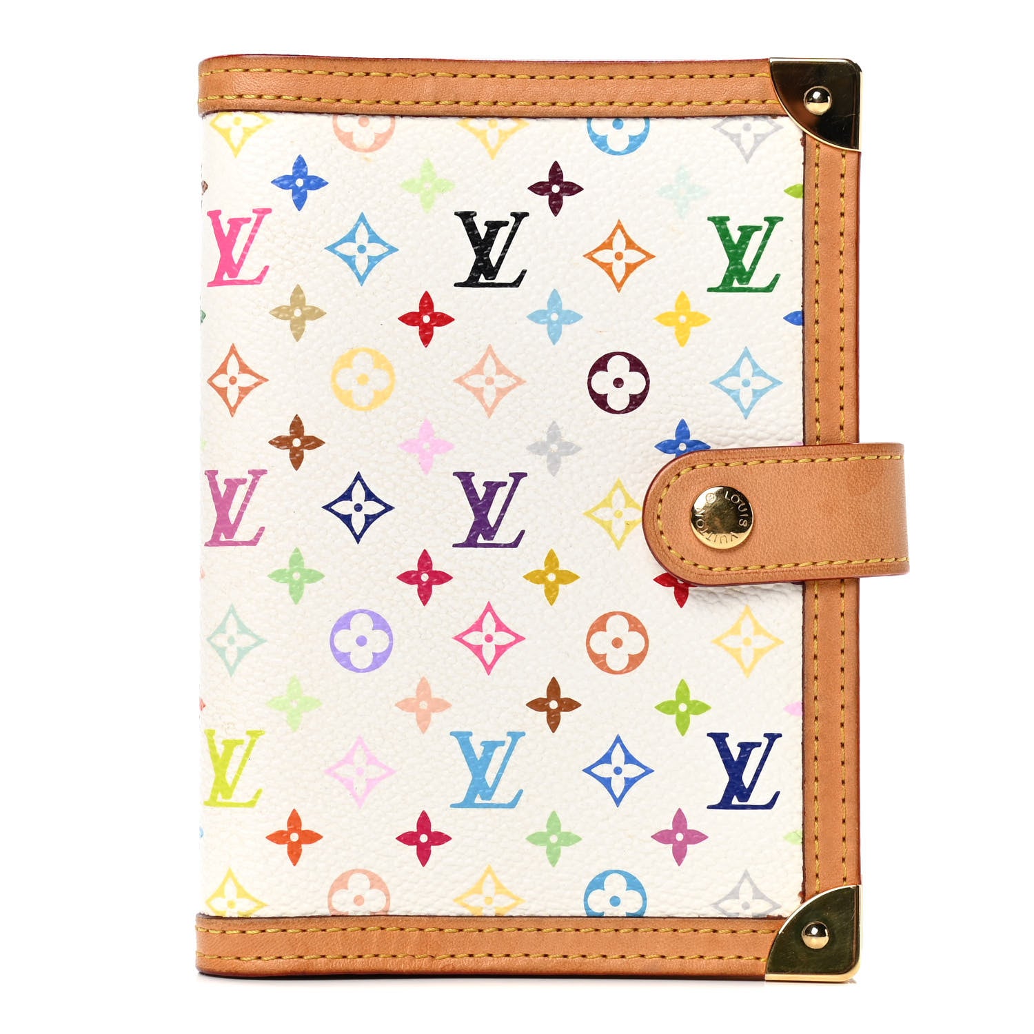 Louis Vuitton Monogram Multicolor Small Ring Agenda Cover White 1 of 4