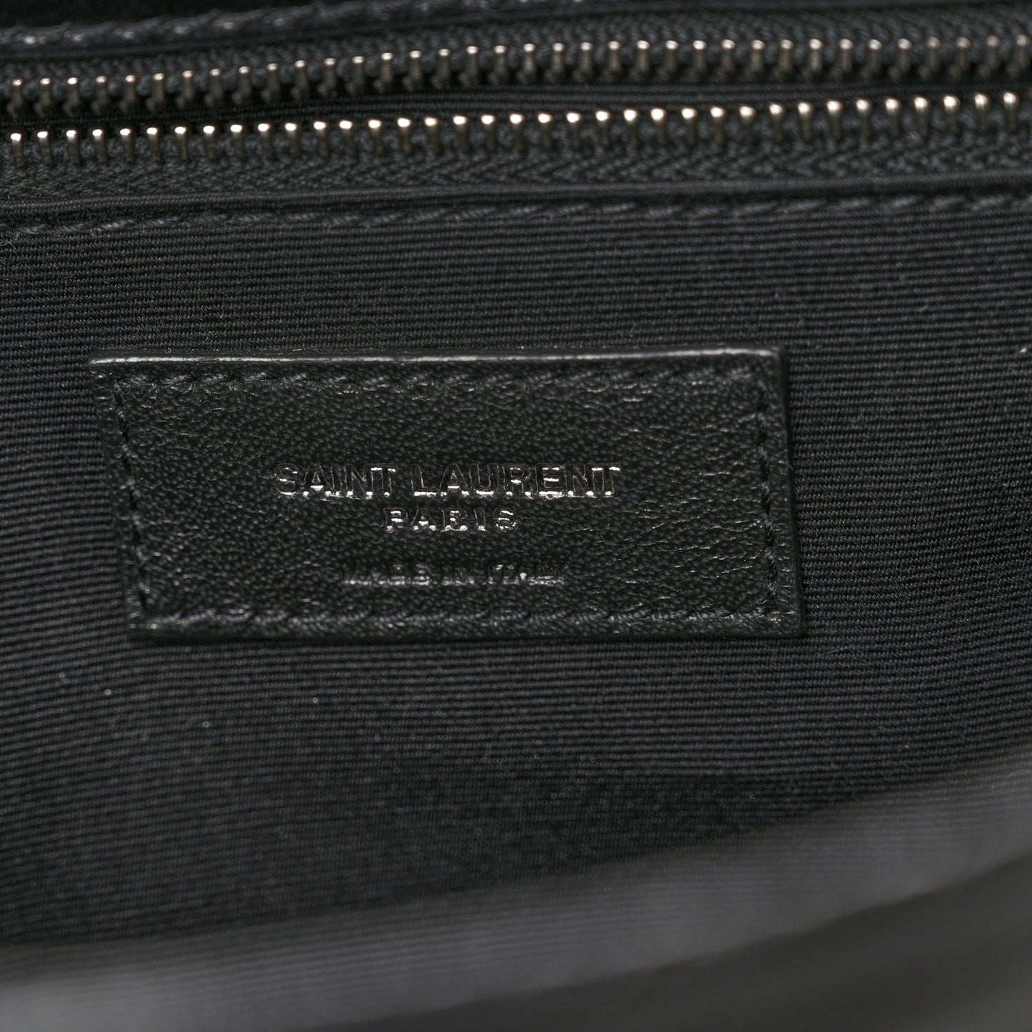 Crinkled Calfskin Matelasse Monogram Medium Niki Chain Satchel Black