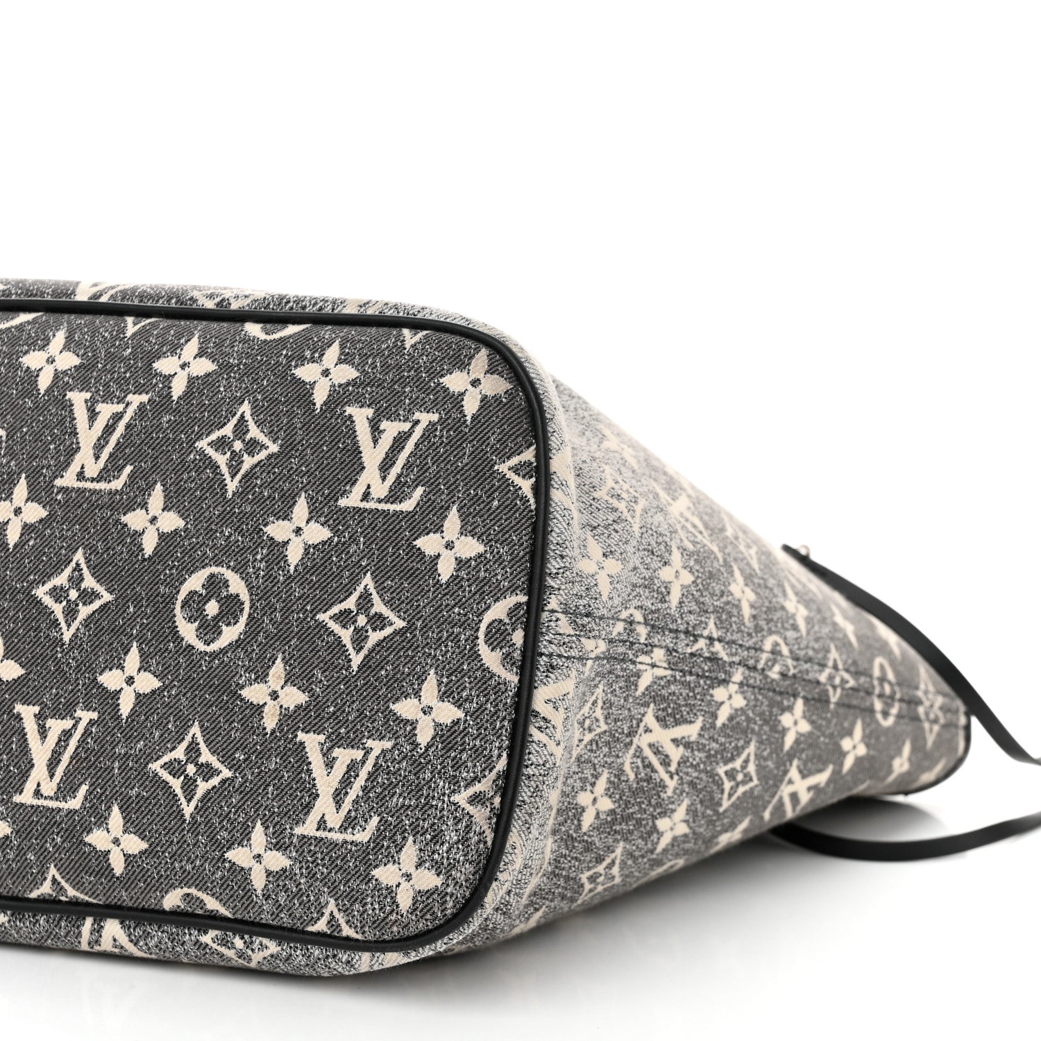 Louis Vuitton Denim Monogram Jacquard Neverfull MM  Grey 9 of 9