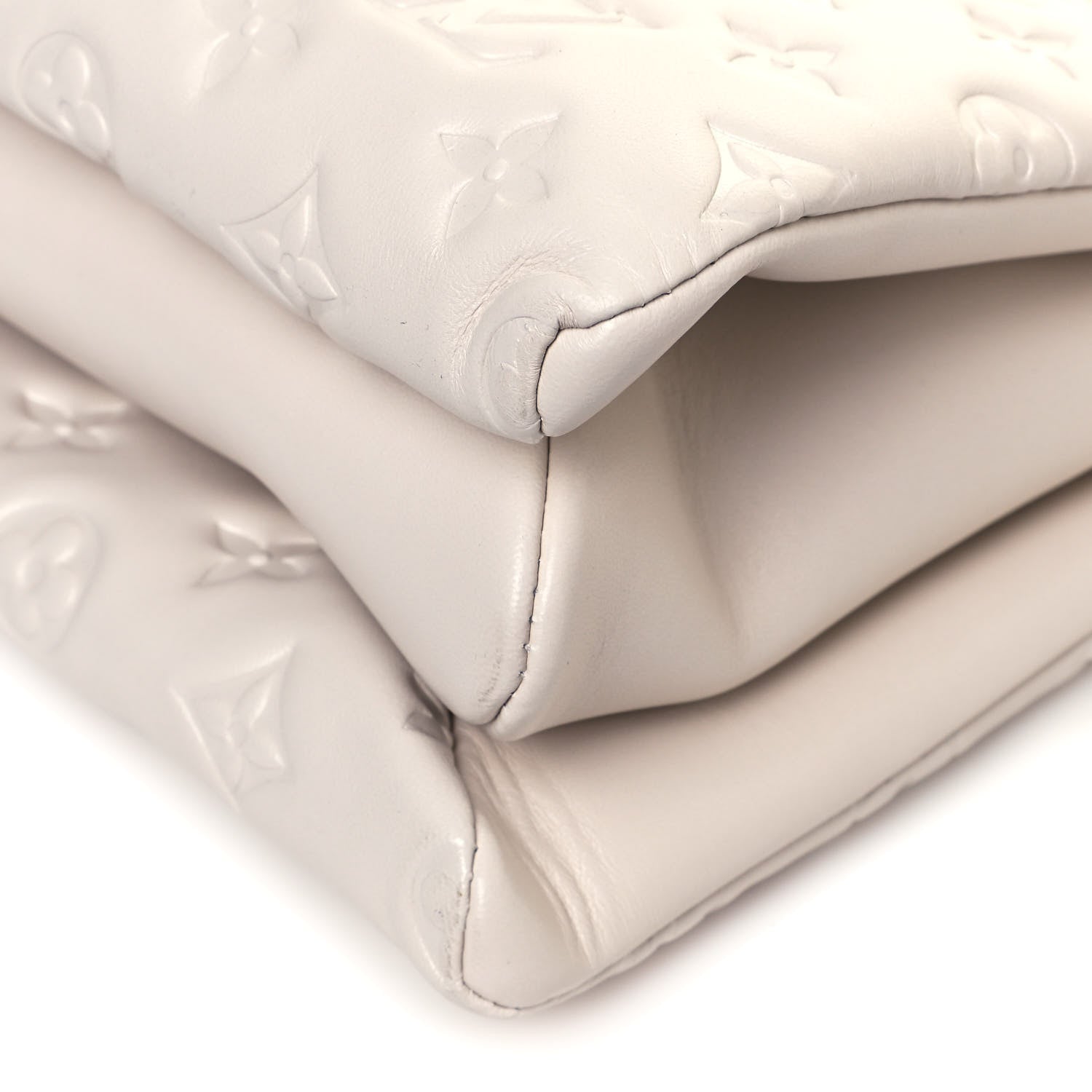 Louis Vuitton Lambskin Embossed Monogram Coussin PM Beige Cream 11 of 11