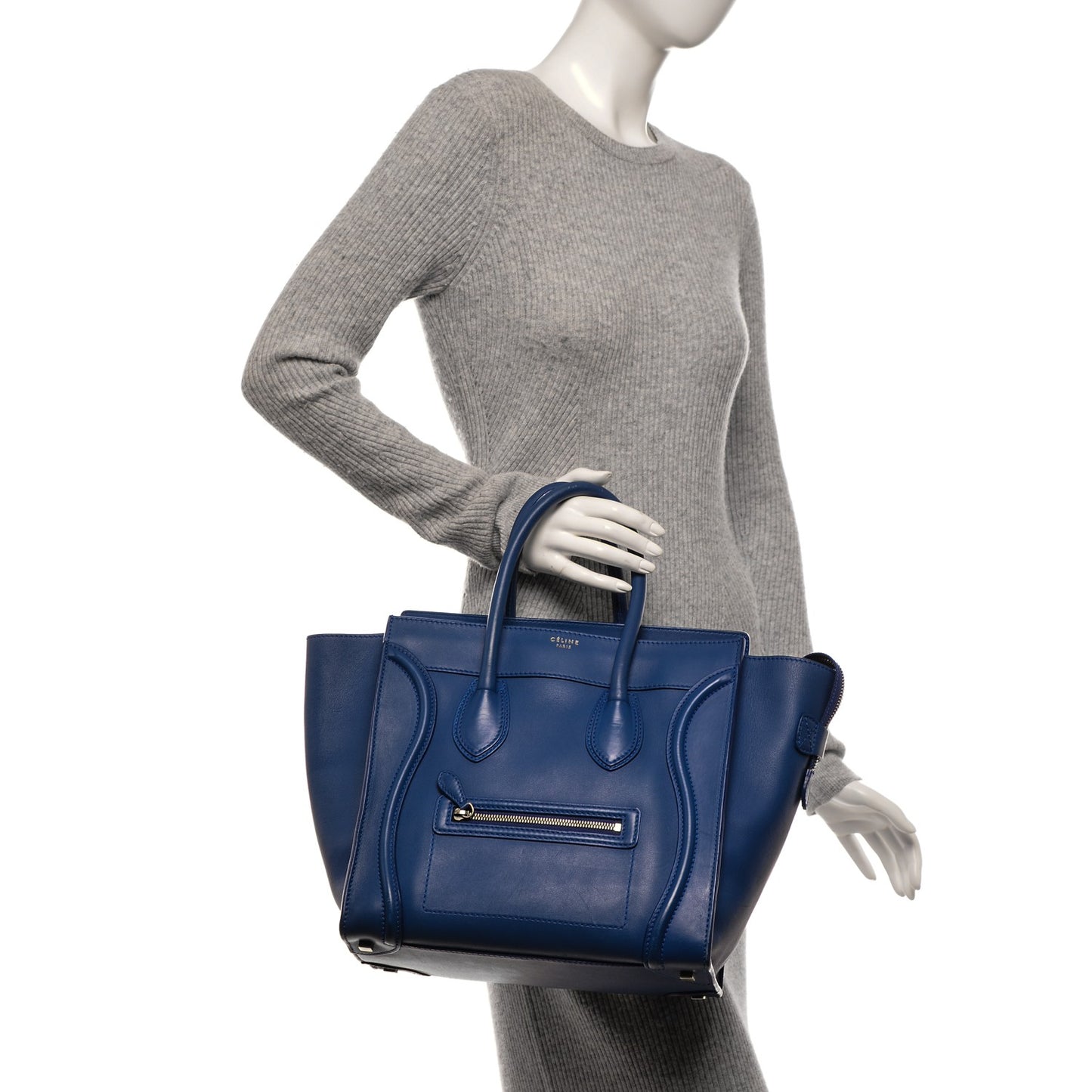 Smooth Calfskin Mini Luggage Royal Blue