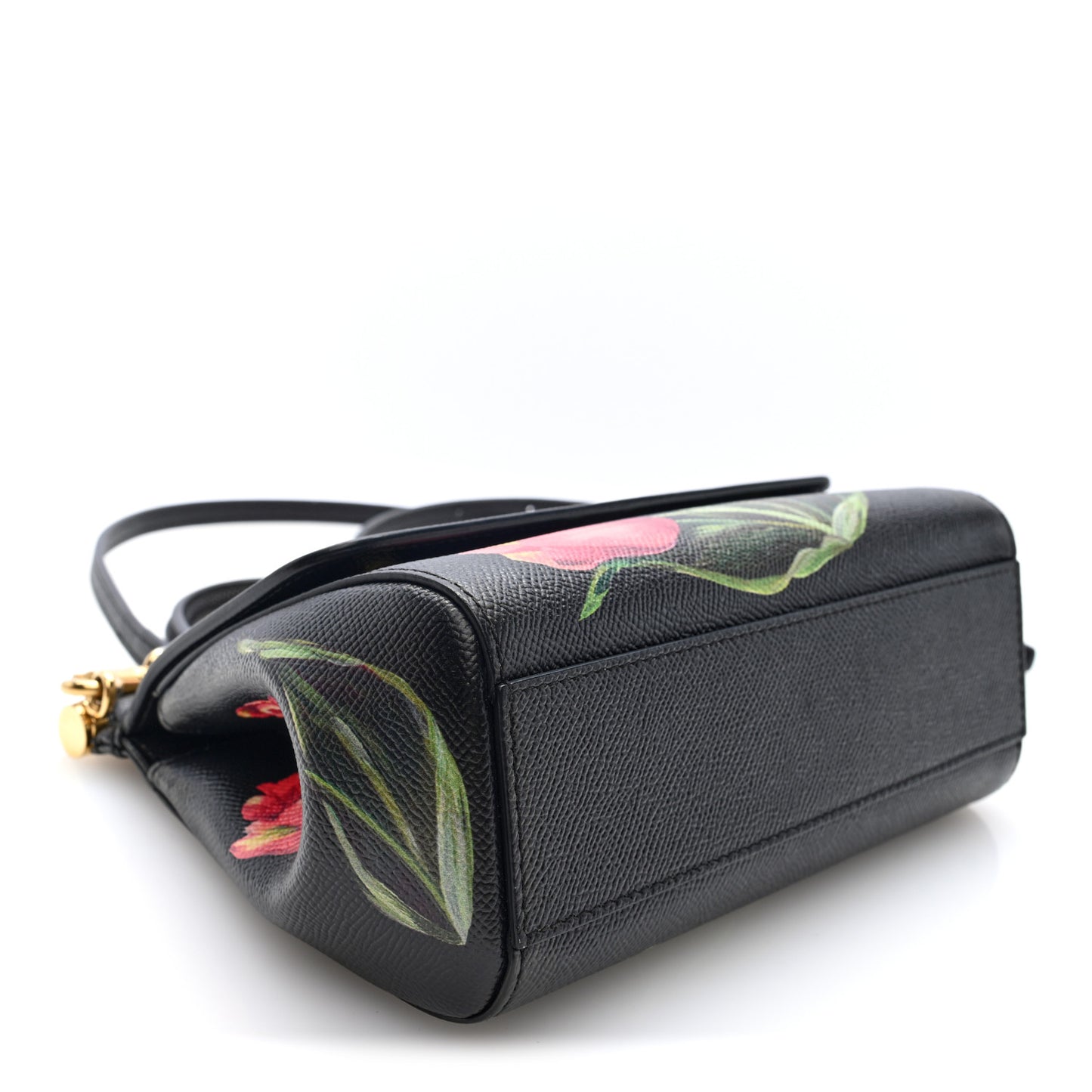 Dauphine Tulip Print Small Miss Sicily Satchel Black