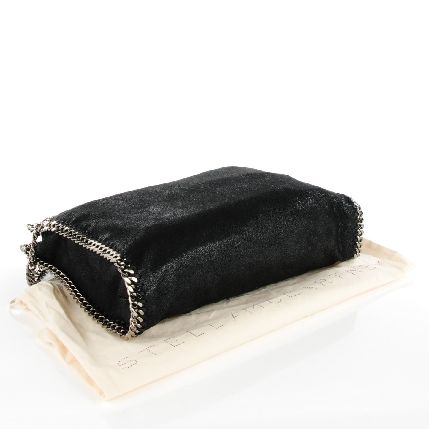 Shaggy Deer Fold Over Falabella Tote Black