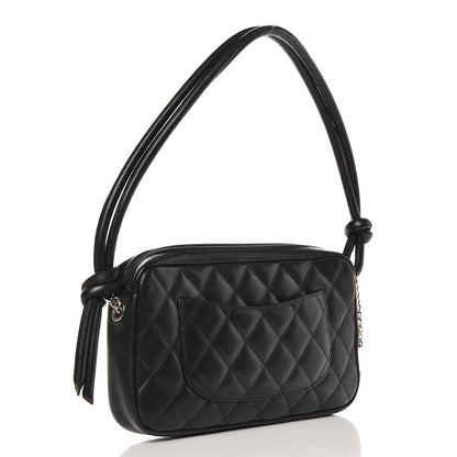 Chanel Calfskin Quilted Cambon Pochette Black White 3 of 9