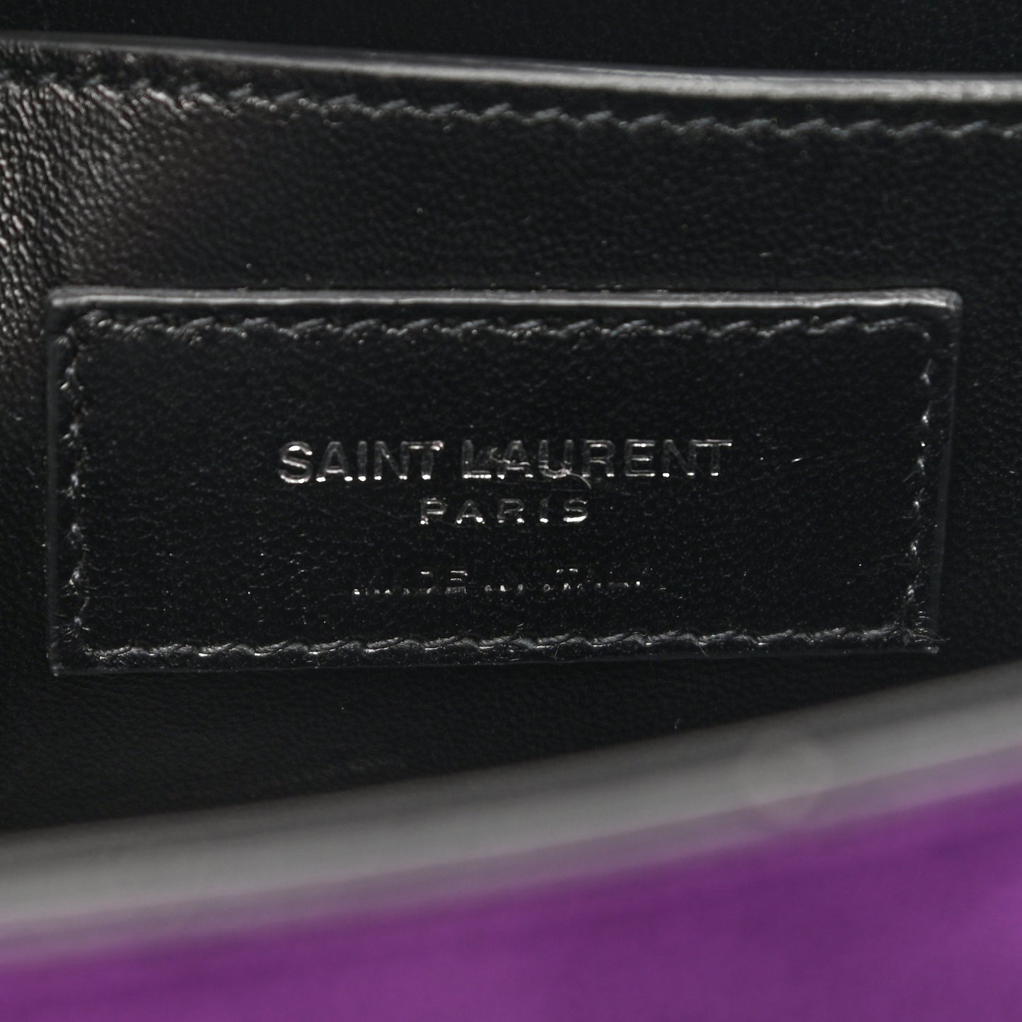 Suede Patchwork Medium Classic Monogram Kate Satchel Purple