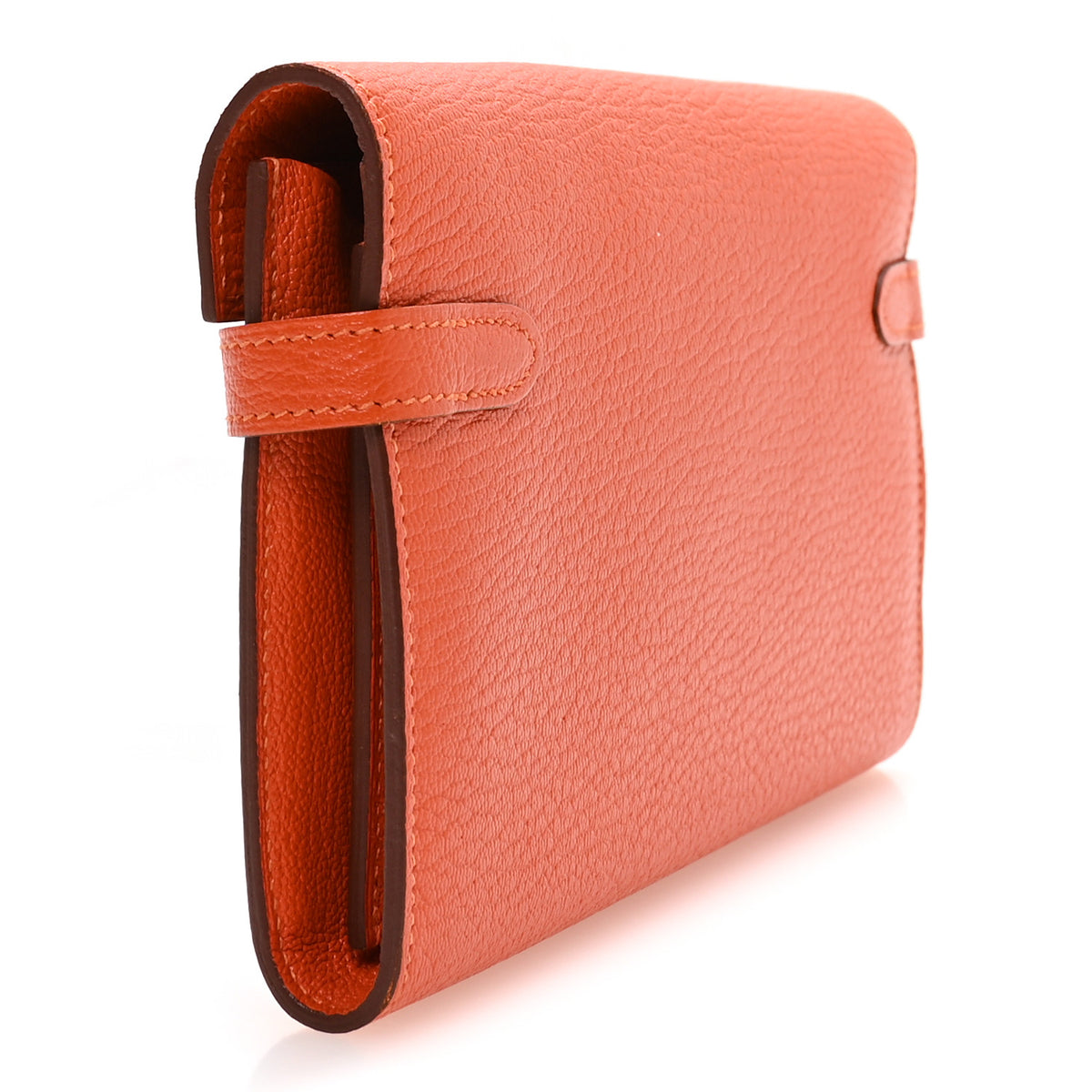 Hermes Chevre Mysore Kelly Longue Wallet Feu 3 of 7