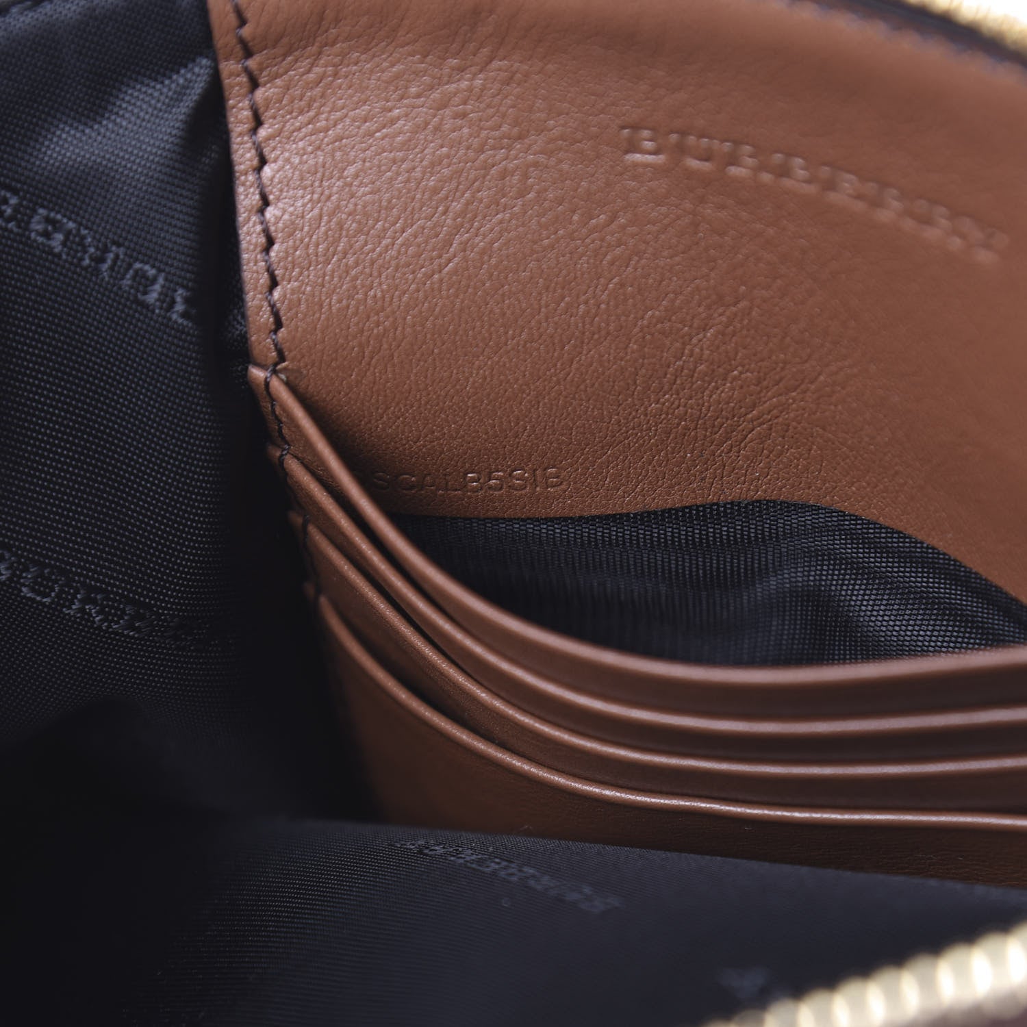 Burberry House Check Derby Peyton Crossbody Clutch Bag Tan 8 of 11