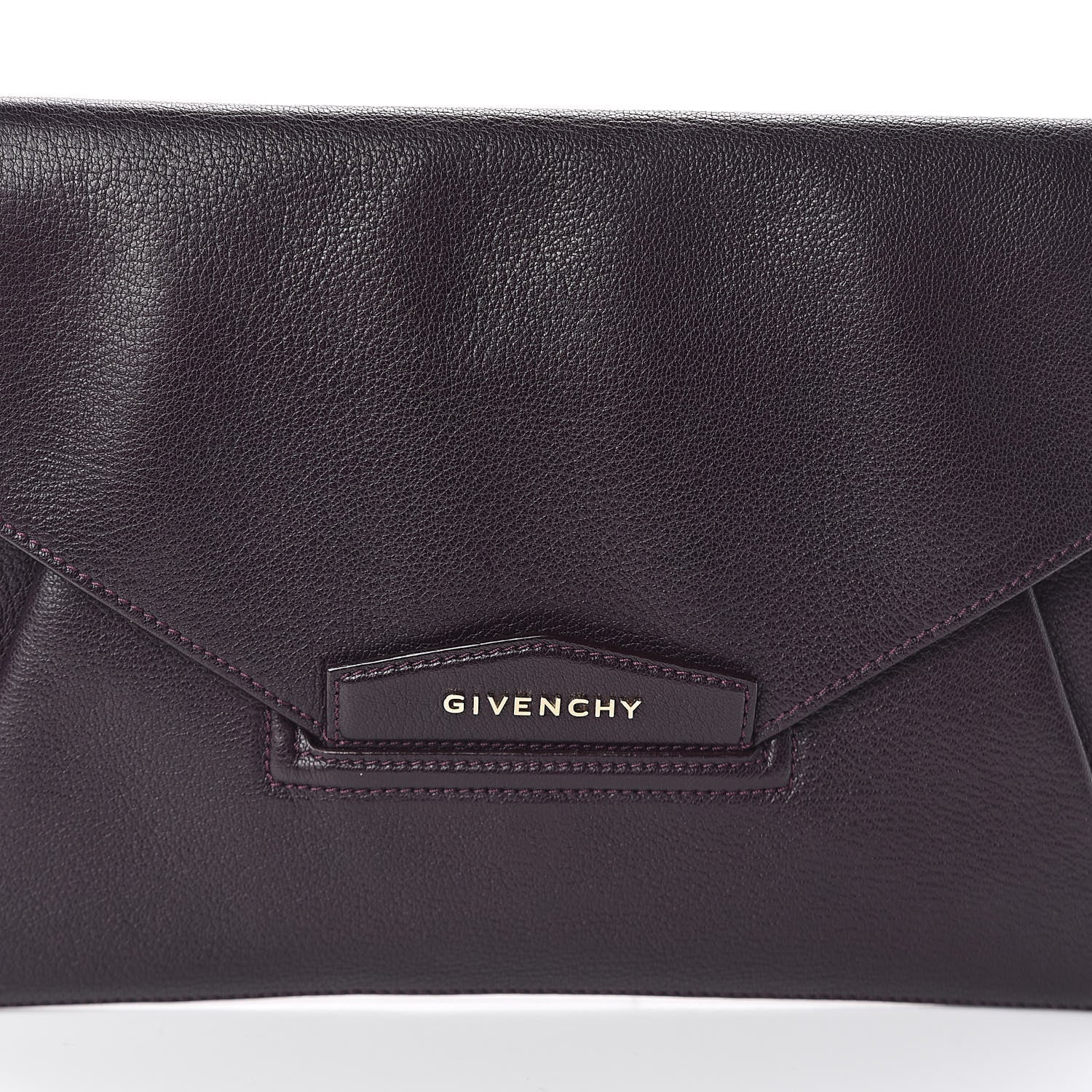 Givenchy Sugar Goatskin Medium Antigona Envelope Clutch Aubergine 7 of 9