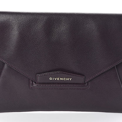 Givenchy Sugar Goatskin Medium Antigona Envelope Clutch Aubergine 7 of 9