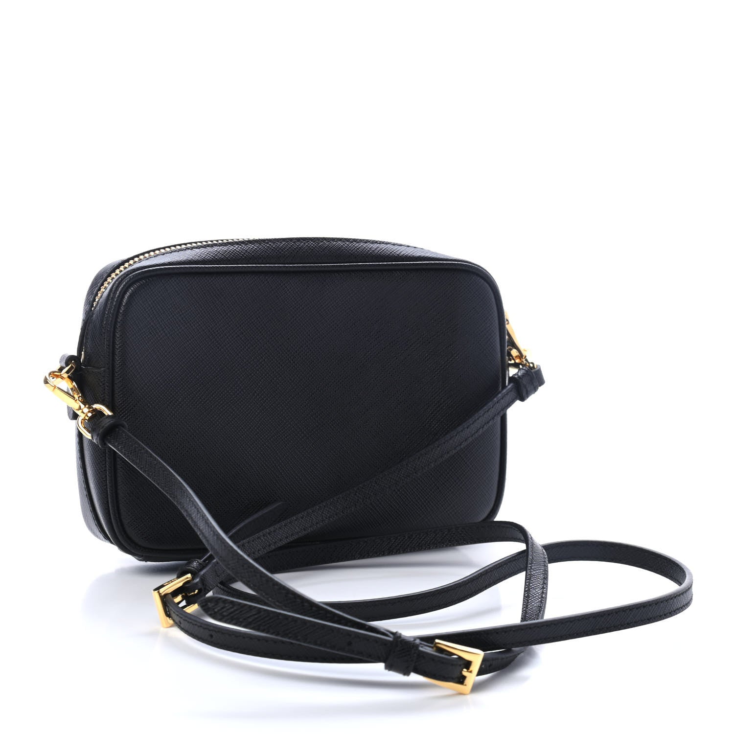 Prada Saffiano Lux Camera Crossbody Bag Black 2 of 4