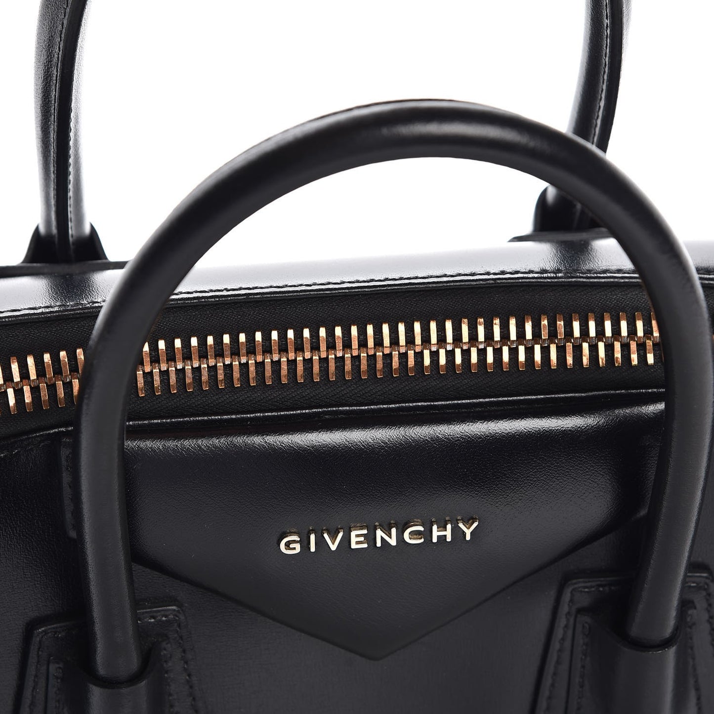 Shiny Lord Calfskin Medium Antigona Black