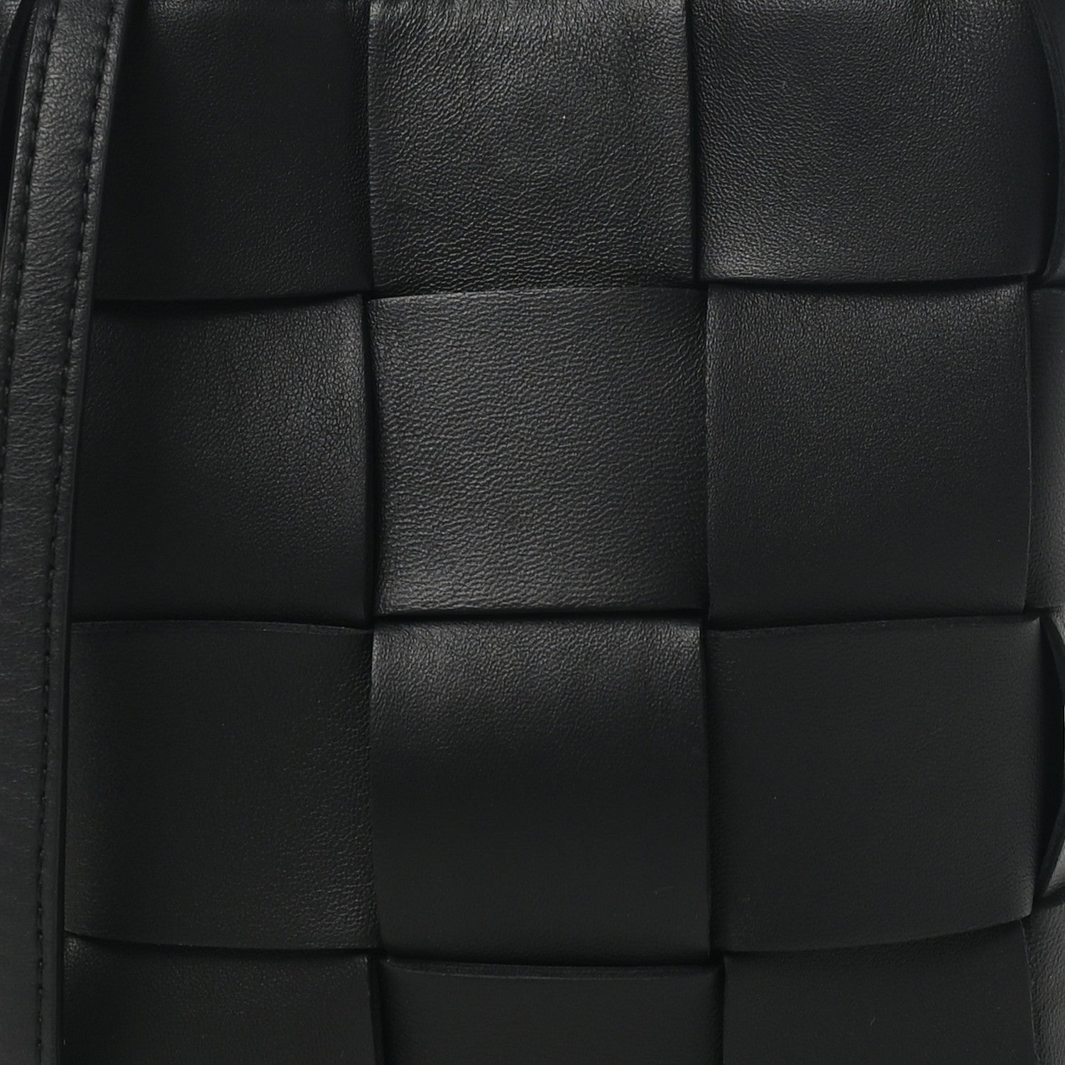 Bottega Veneta Lambskin Maxi Intrecciato Mini North South Cassette Tote Black 7 of 9