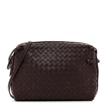 Bottega Veneta Nappa Intrecciato Nodini Crossbody Messenger Burgundy 1 of 12