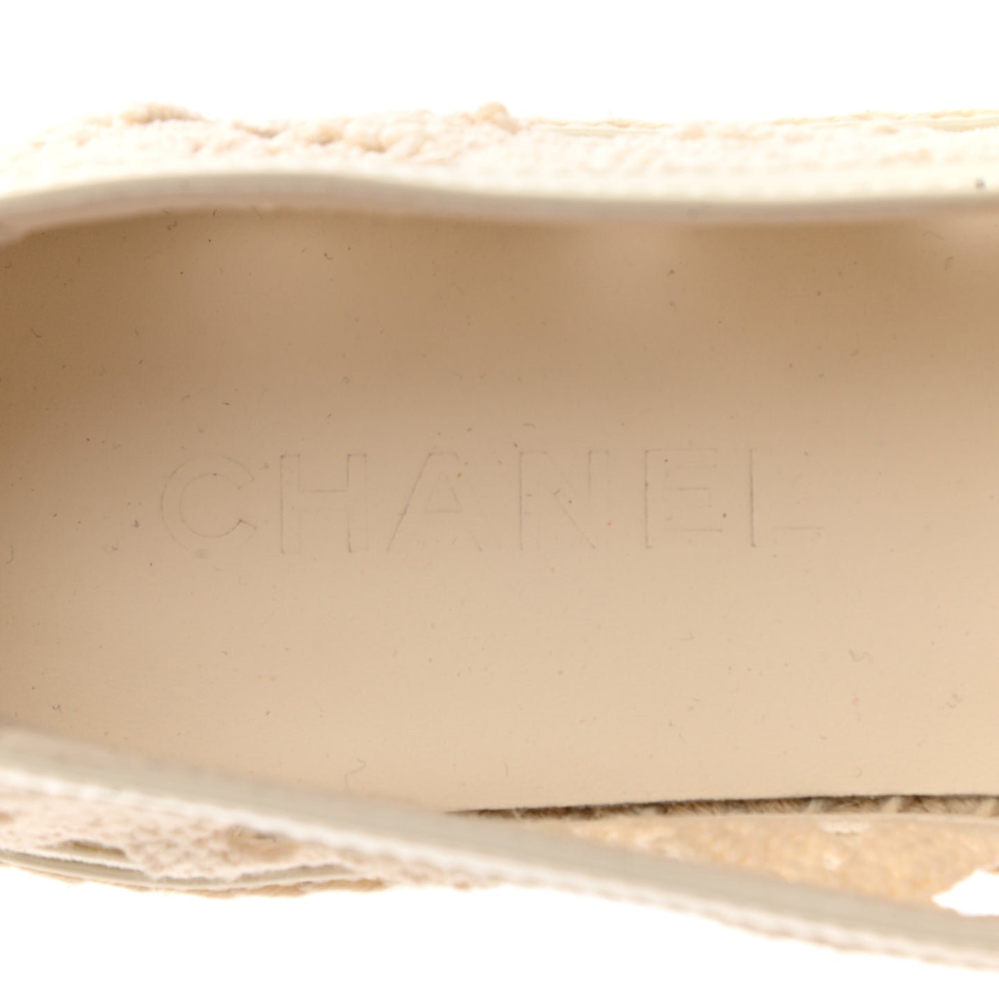 Macrame Patent CC Espadrilles 41 Beige Ivory