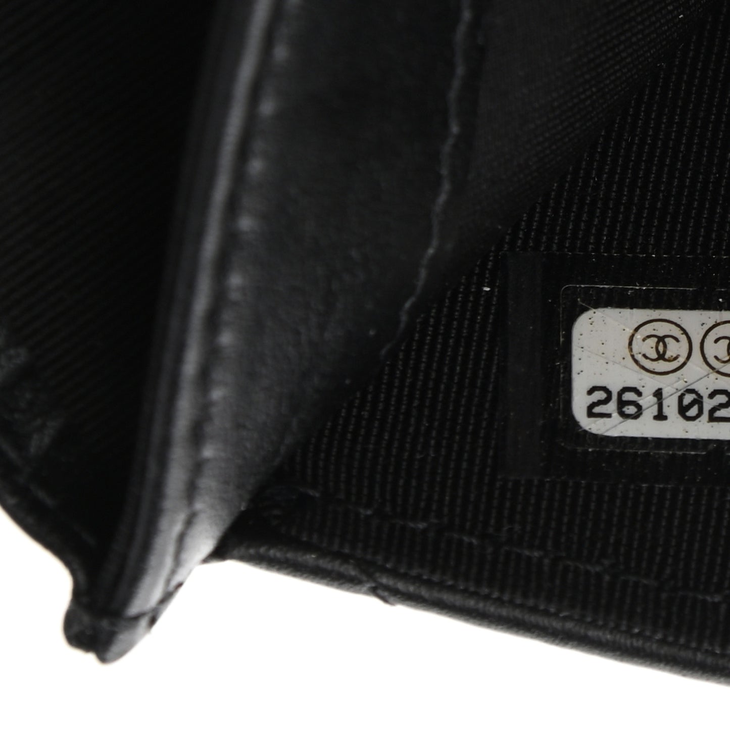 Aged Calfskin Chevron Quilted Reissue Flap Card Holder So Black