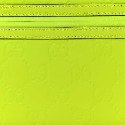 Gucci Rubber Effect Monogram GG Crossbody Bag Fluorescent Yellow 7 of 9