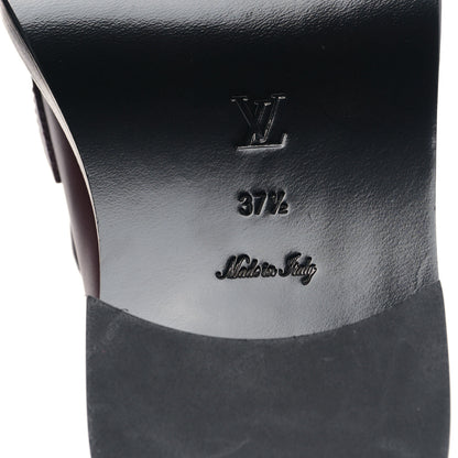 Louis Vuitton Calfskin Academy Loafers 37.5 Burgundy 6 of 7