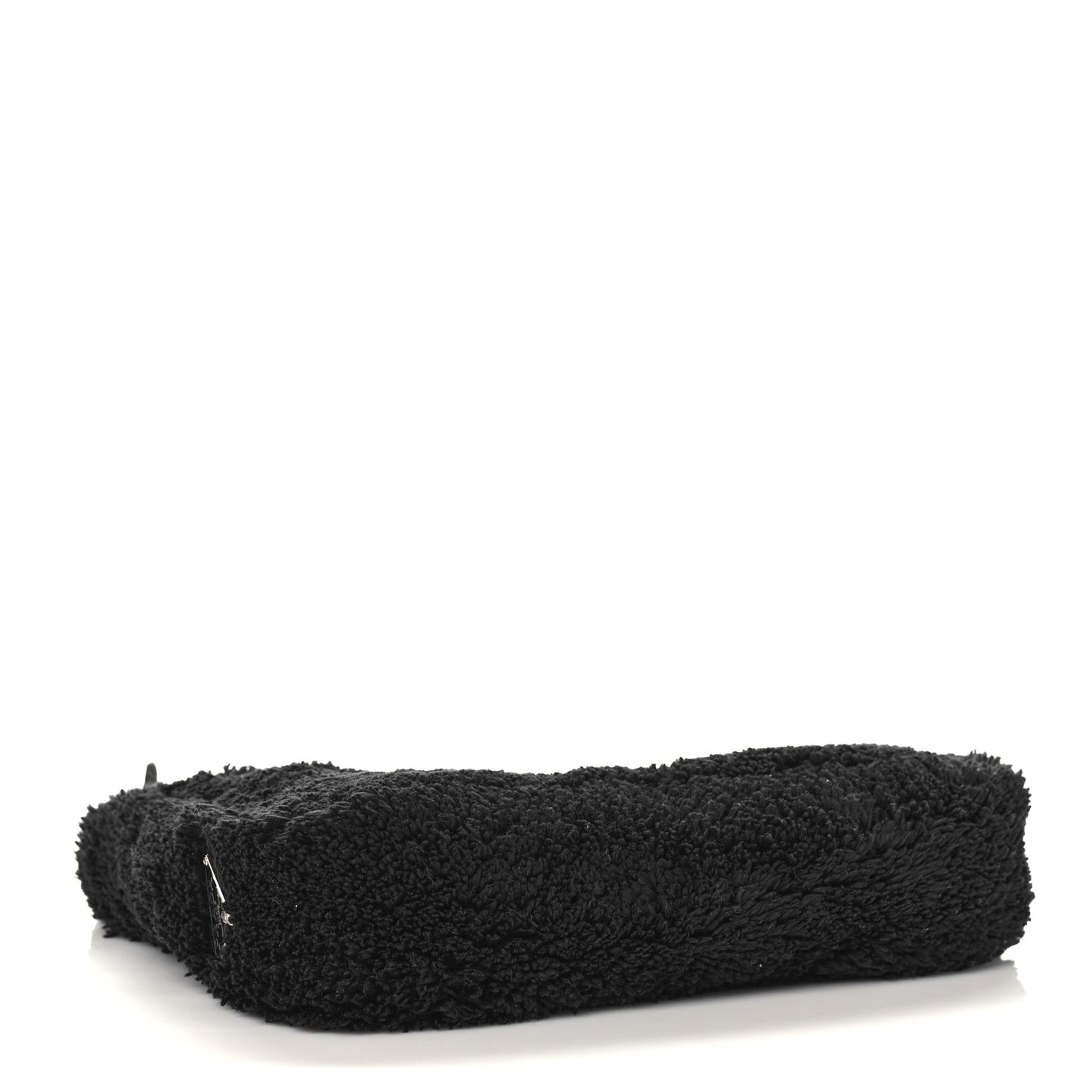 Terry Cloth Mini Re-Edition 2000 Bag Black White