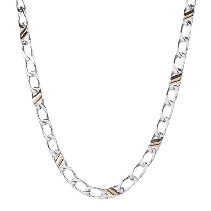 Tiffany Sterling Silver 18K Yellow Gold Curb Chain Necklace 1 of 6
