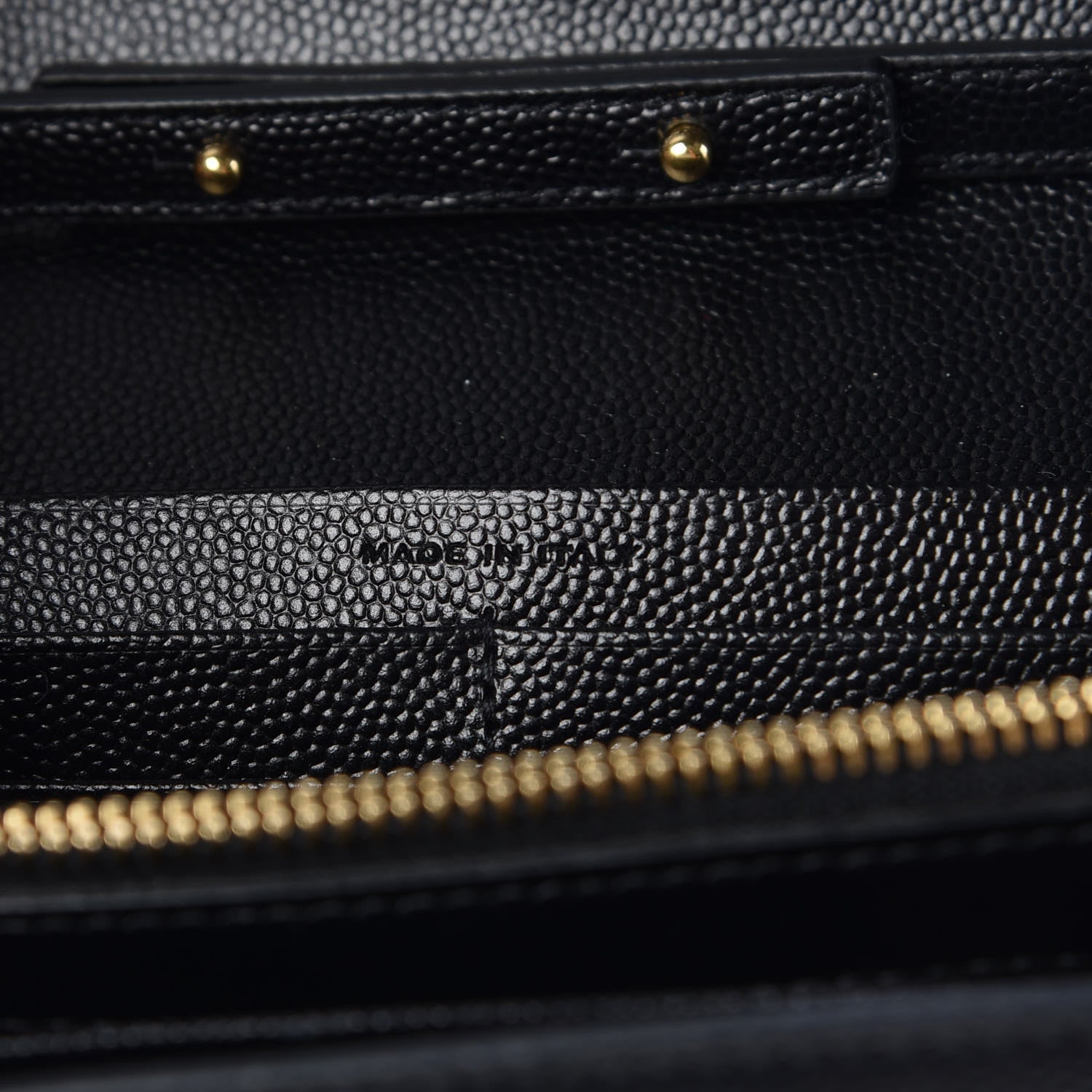Saint Laurent Grain De Poudre Star Studded Monogram Wallet on Chain Black 7 of 10