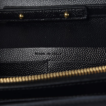 Saint Laurent Grain De Poudre Star Studded Monogram Wallet on Chain Black 7 of 10
