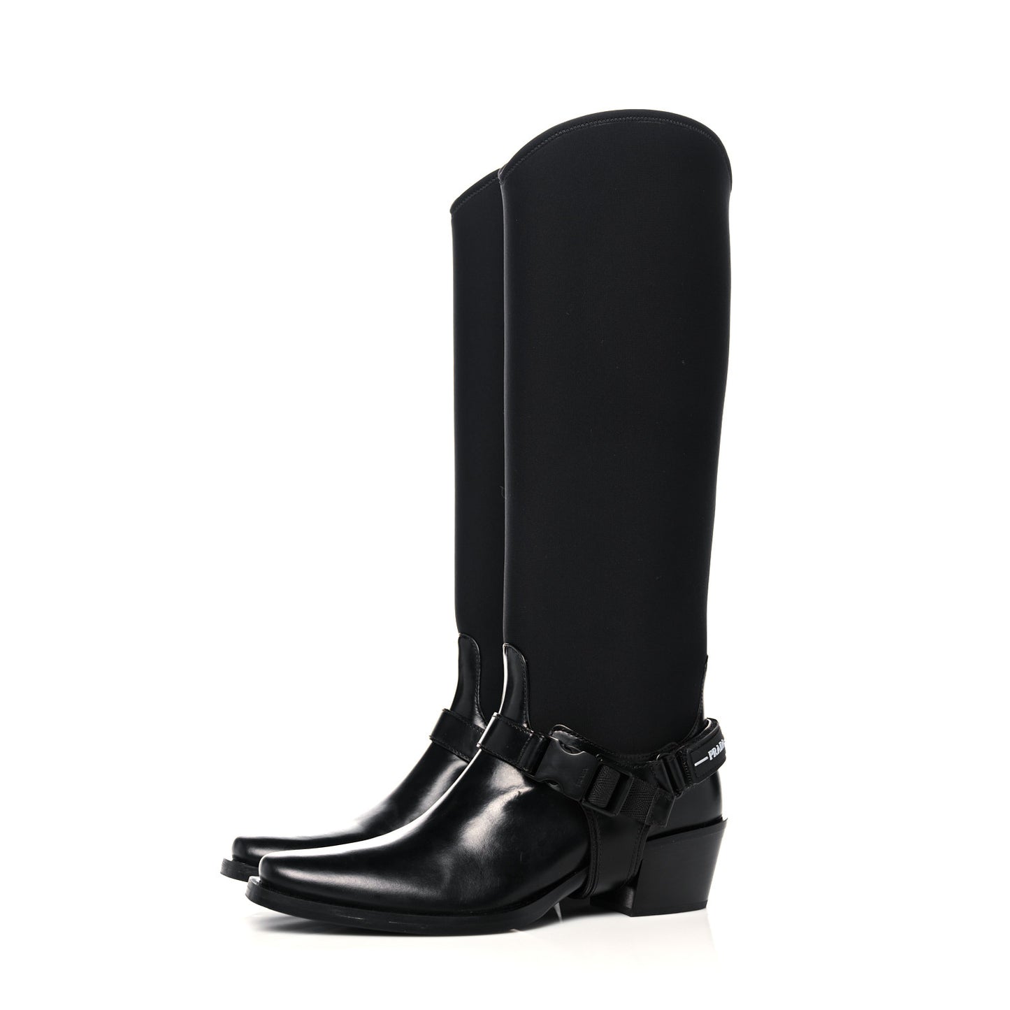Spazzolato Rois Neoprene 50mm Western Tall Boots 37 Black