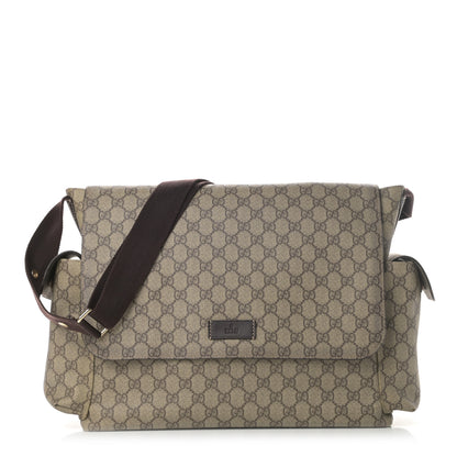 Gucci GG Plus Monogram Messenger Diaper Bag Dark Brown 1 of 16