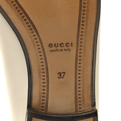 Gucci Lambskin Womens Brixton Horsebit Loafers 37 Mystic White 8 of 12