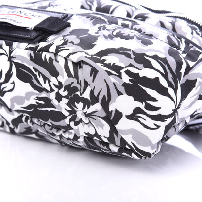 Givenchy Nylon Print Floral Downtown Belt Bag Black White 7 of 9