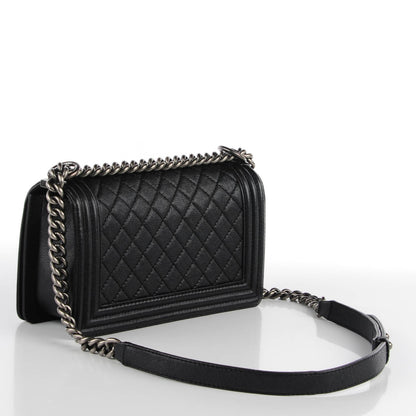 Chanel Calfskin Quilted Medium Boy Flap Black 3 of 7