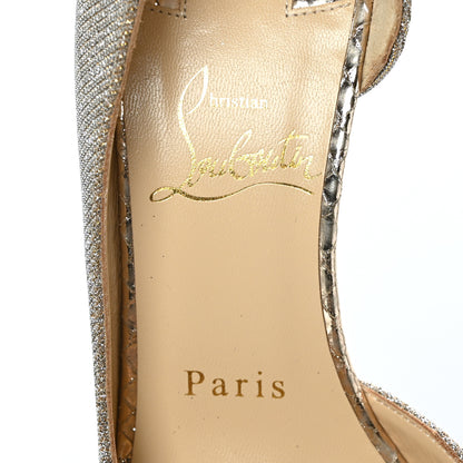 Christian Louboutin Glitter Luminor Iriza 100 Pumps 36 Gold 6 of 8