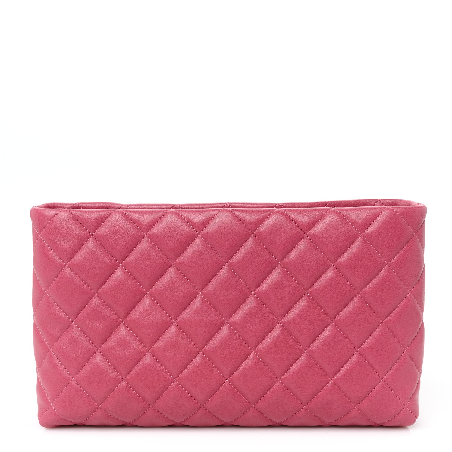 Chanel Lambskin Quilted Clutch Fuchsia 1 of 8