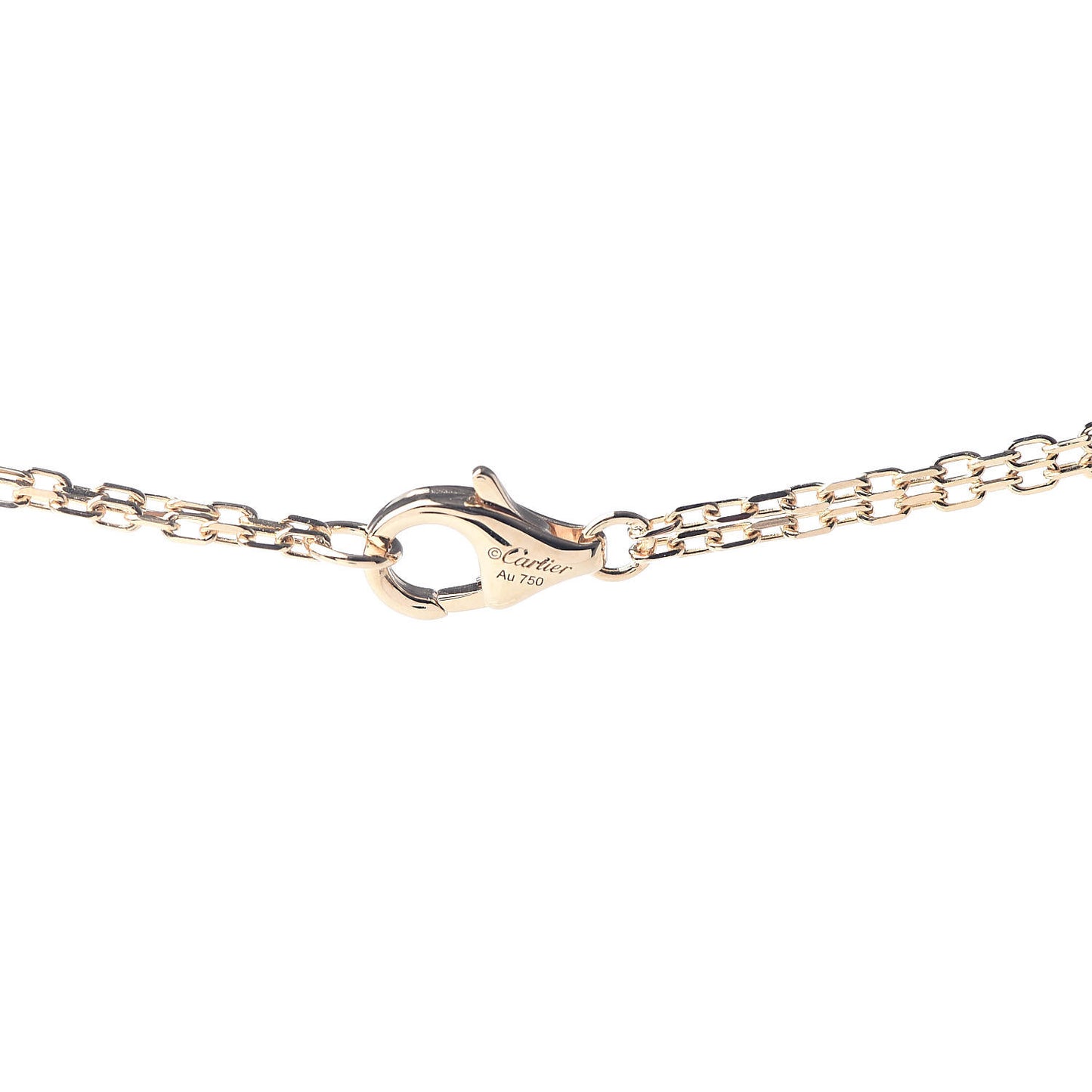 18K Yellow Gold 2 Diamond LOVE Necklace