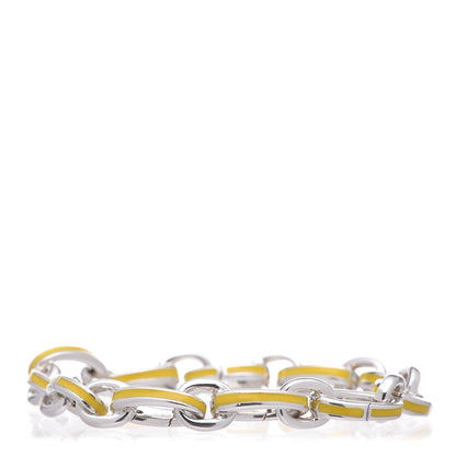 Tiffany Sterling Silver Enamel Link Bracelet Yellow 1 of 8