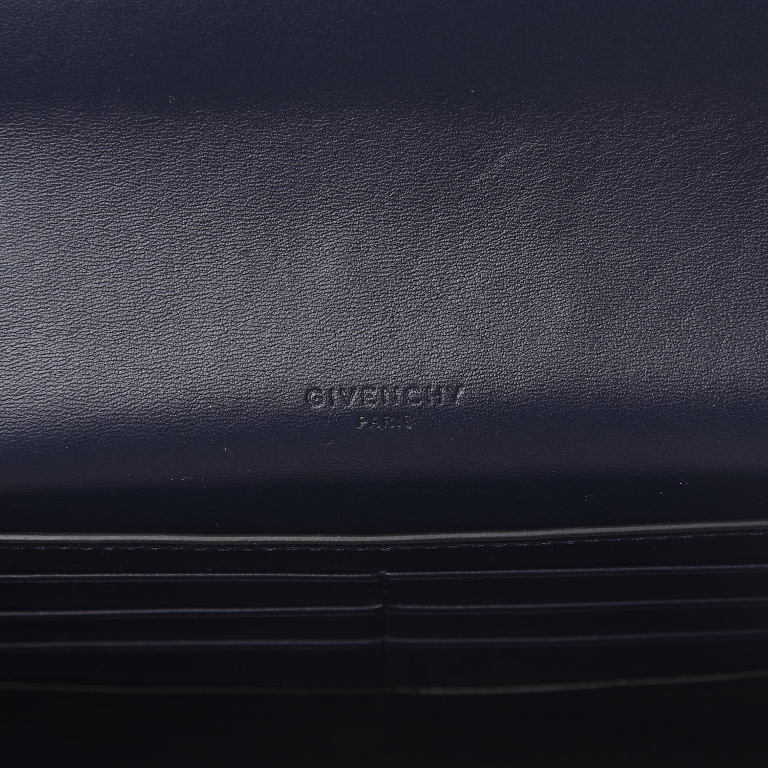 Givenchy Goatskin Edge Chain Wallet Black 6 of 10