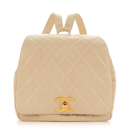 Chanel Lambskin Quilted Backpack Beige Clair 1 of 12