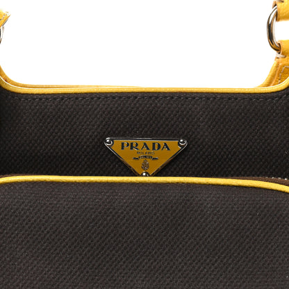 Prada Canapa Cinghiale Shoulder Bag Yellow 7 of 13