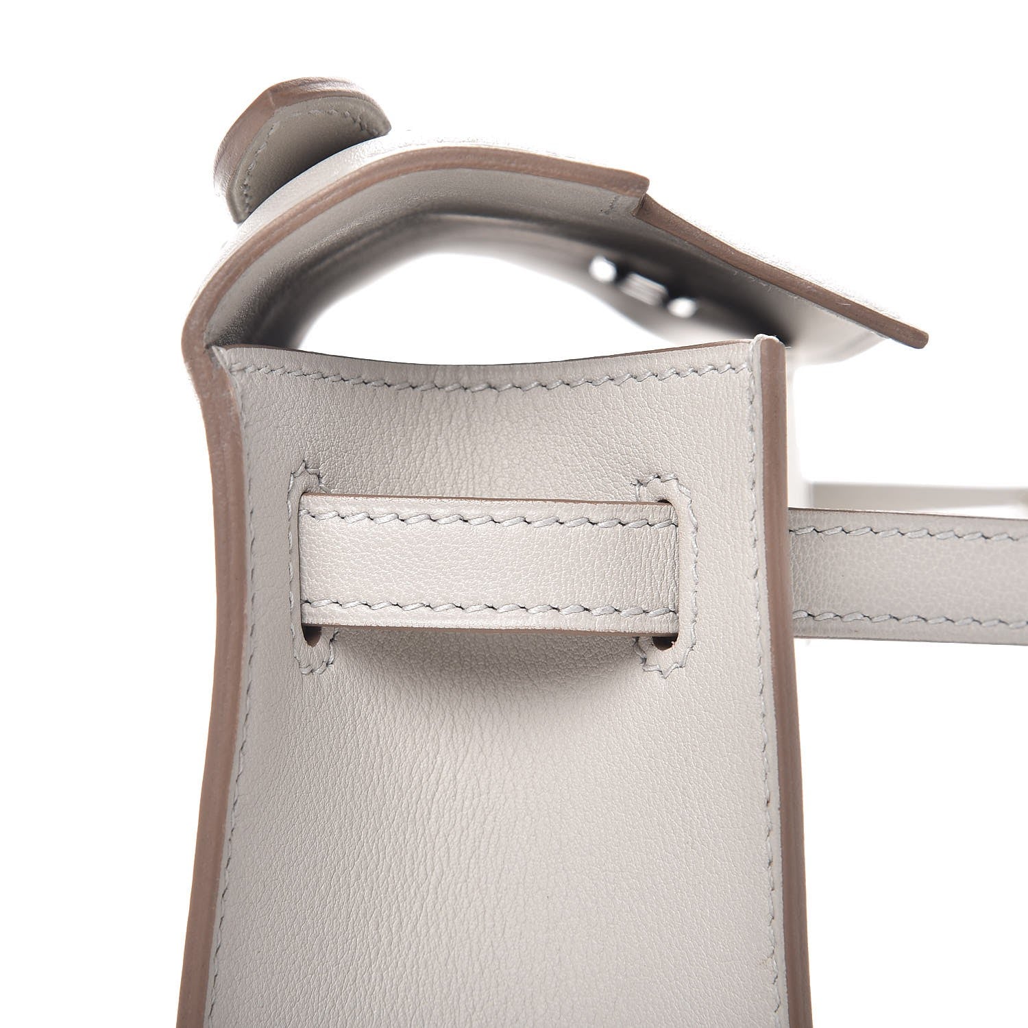 Hermes Swift Kelly Pochette Clutch Gris Perle 22 of 26