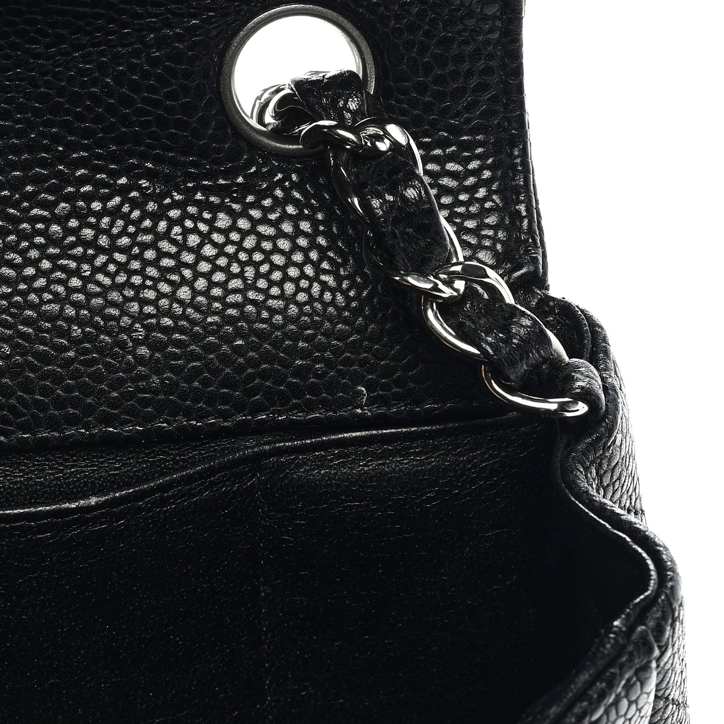 Caviar Quilted East West Flap Black
