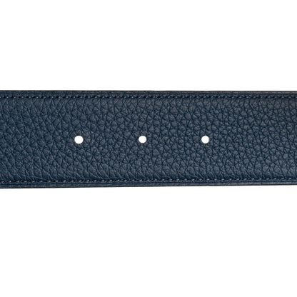 Hermes Box Togo 38mm Constance H Belt 120 48 Black Bleu De Prusse 4 of 9
