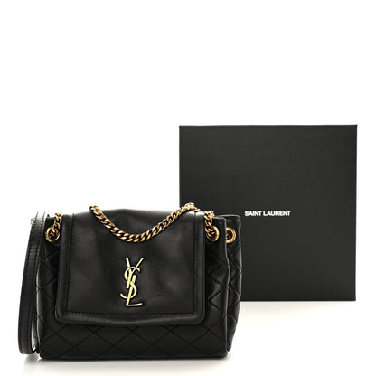 Saint Laurent Lambskin Quilted Monogram Mini Nolita Black 11 of 11