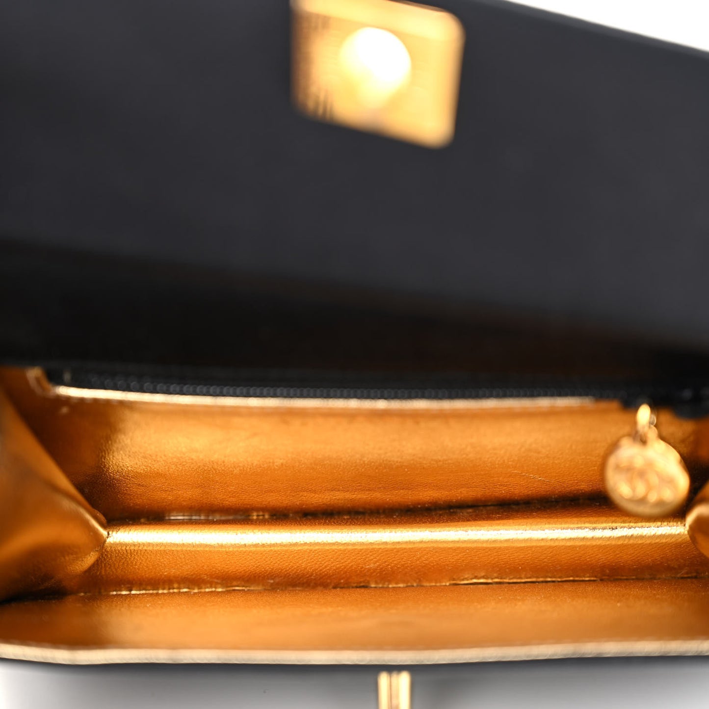 Satin Mini Flap Black