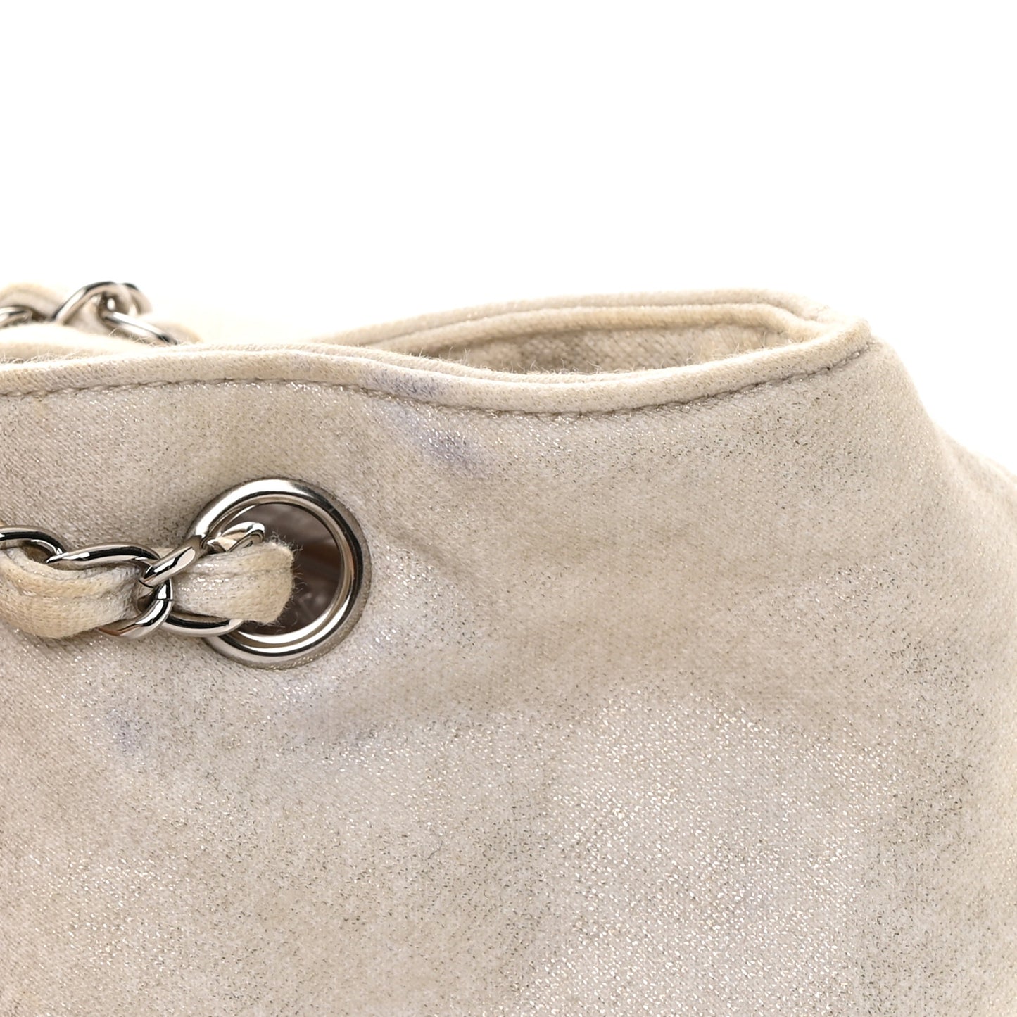 Metallic Jersey Quilted Melrose Cabas Light Beige