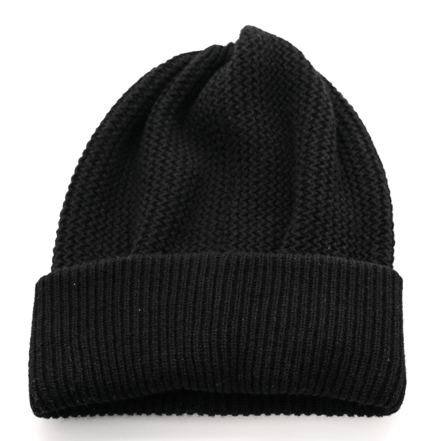 Chanel Cashmere Sequin Logo Beanie Hat Black Gold 3 of 5