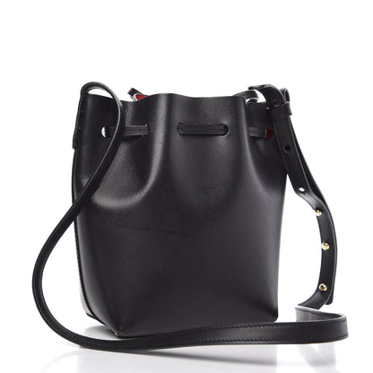 Mansur Gavriel Vegetable Tanned Calfskin Mini Mini Bucket Bag Black Flamma 3 of 8