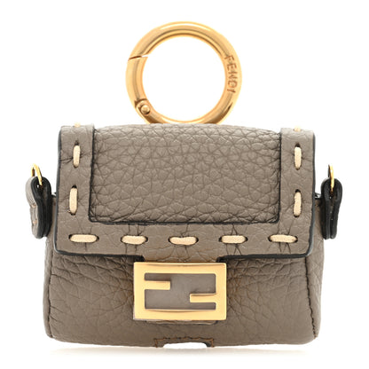 Fendi Cuoio Romano Selleria AirPods Pro Chain Baguette Charm Taupe 1 of 4