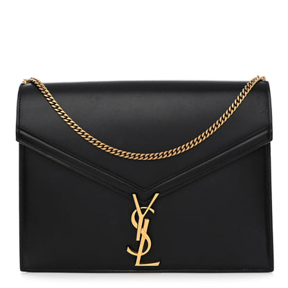 Saint Laurent Smooth Calfskin Monogram Cassandra Clasp Bag Black Rouge Legion 1 of 17