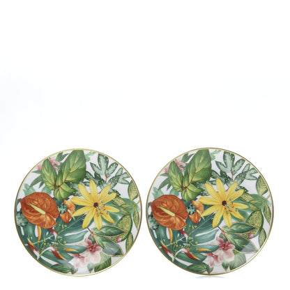 Hermes Porcelain Passifolia Dessert Plate N°2 Set of 2 1 of 6