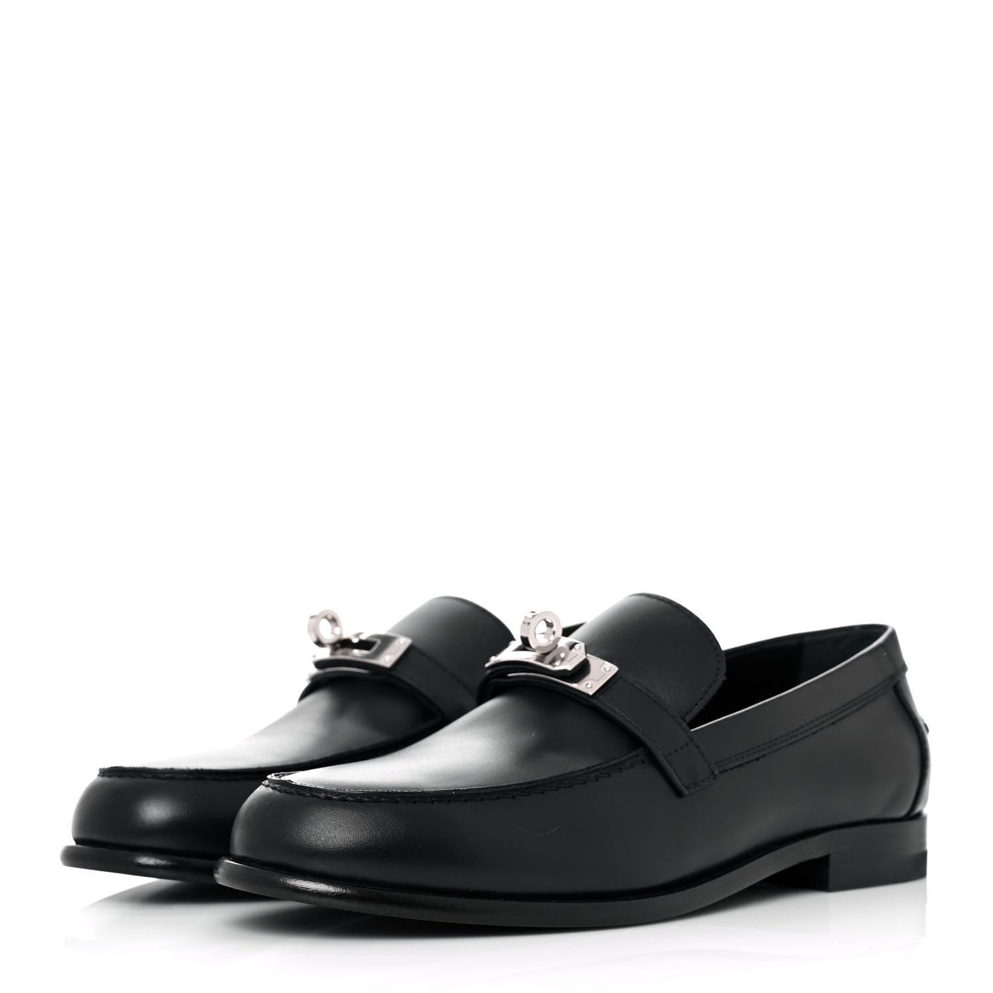 Calfskin Womens Destin Loafers 35.5 Black